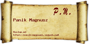 Panik Magnusz névjegykártya